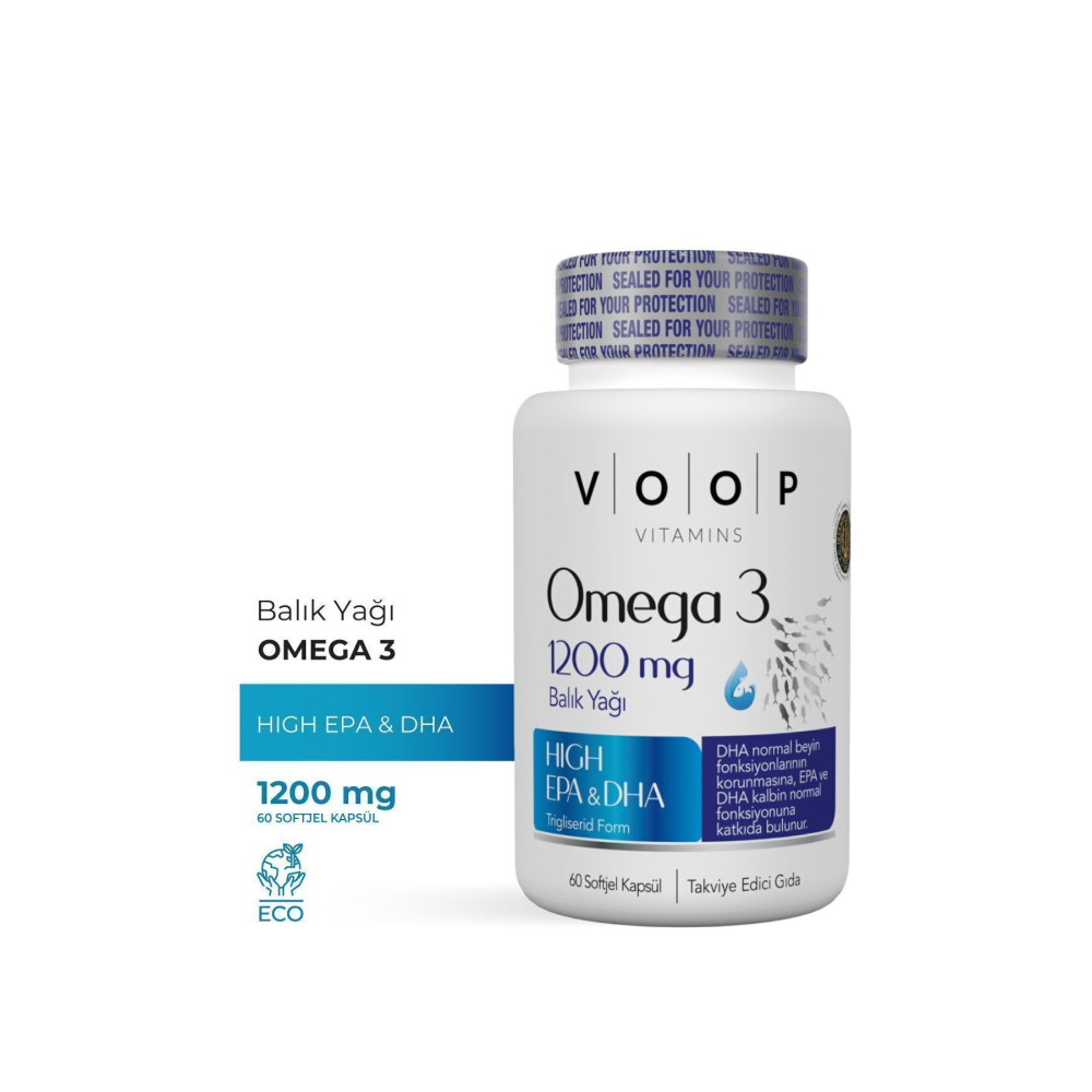 Omega 3 Balık Yağı 1200 Mg 60 Kapsül