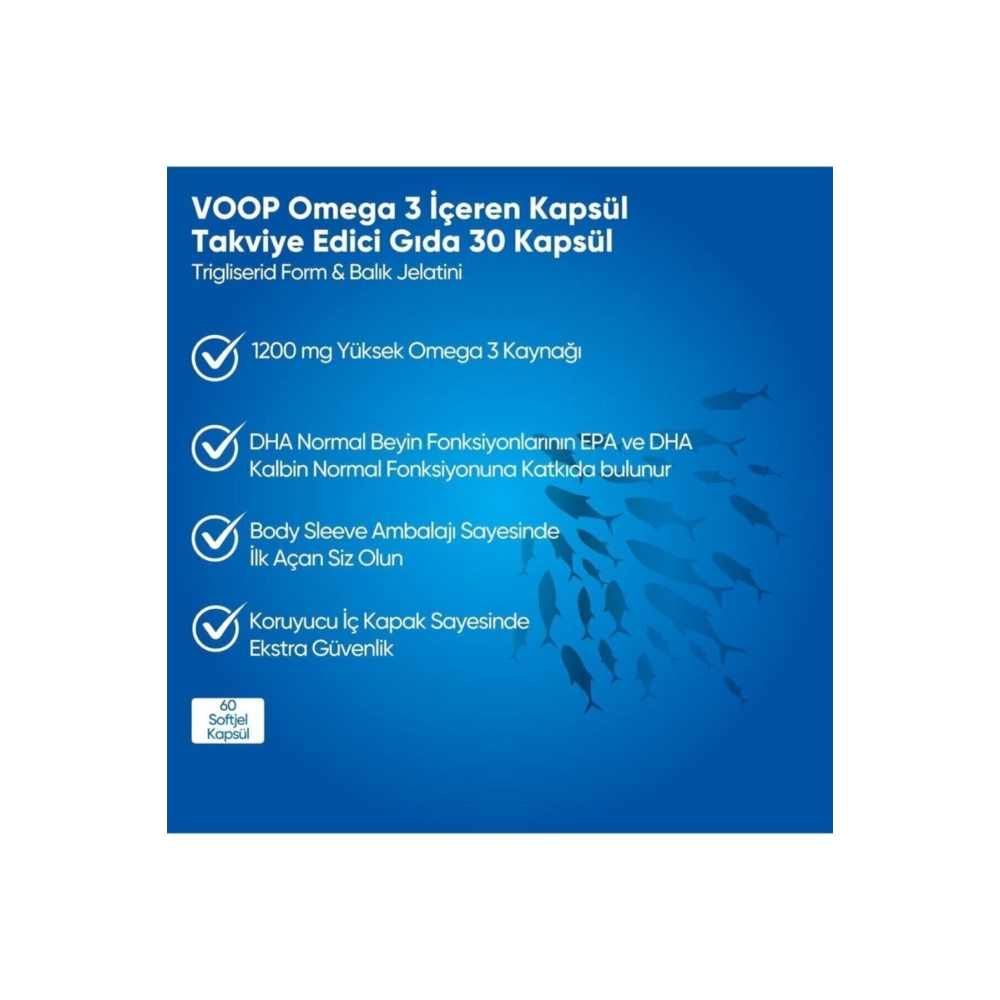 Omega 3 Balık Yağı 1200 Mg 60 Kapsül