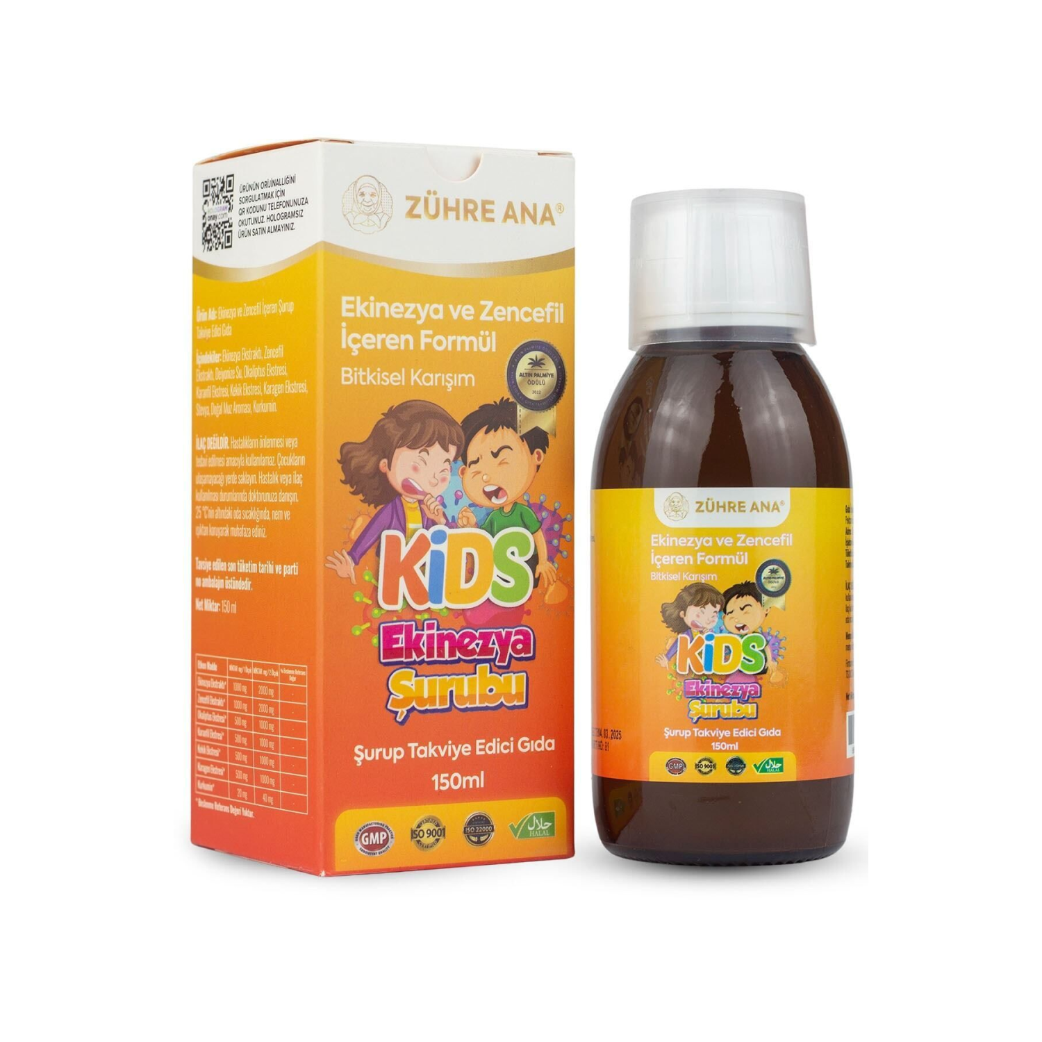 Kids Şurubu Çocuklar Için - Ekinezya Ve Zencefil Içeren Şurup 150 Ml