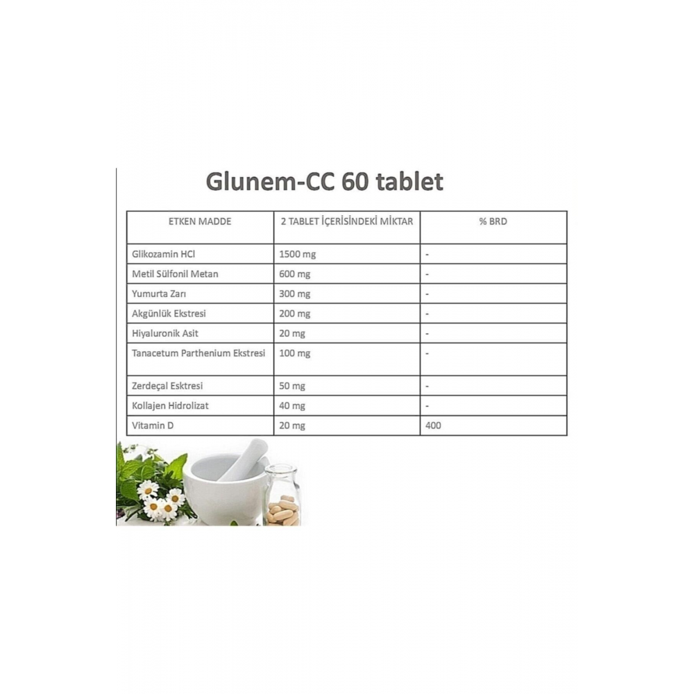 Glunem-cc 60 Glikozamin/Glucosamine Multivitamin Tablet