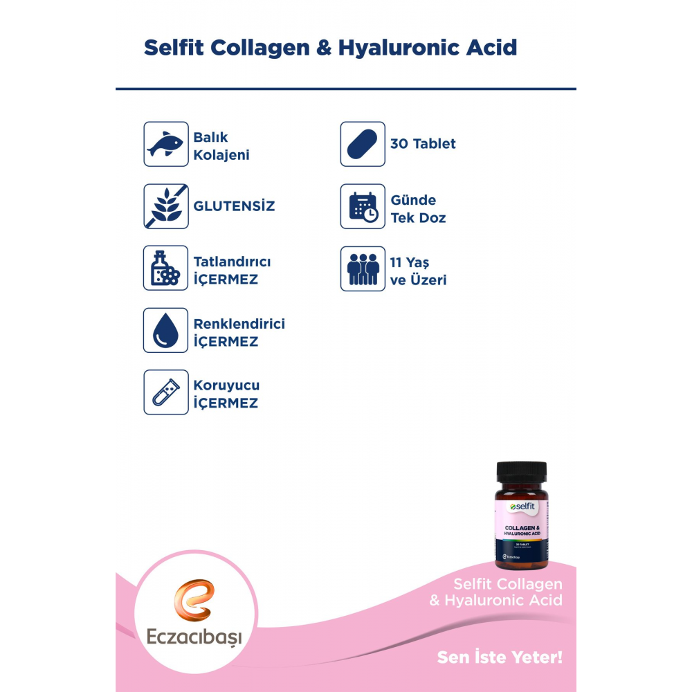 Collagen & Hyaluronic Acid 30 Tablet