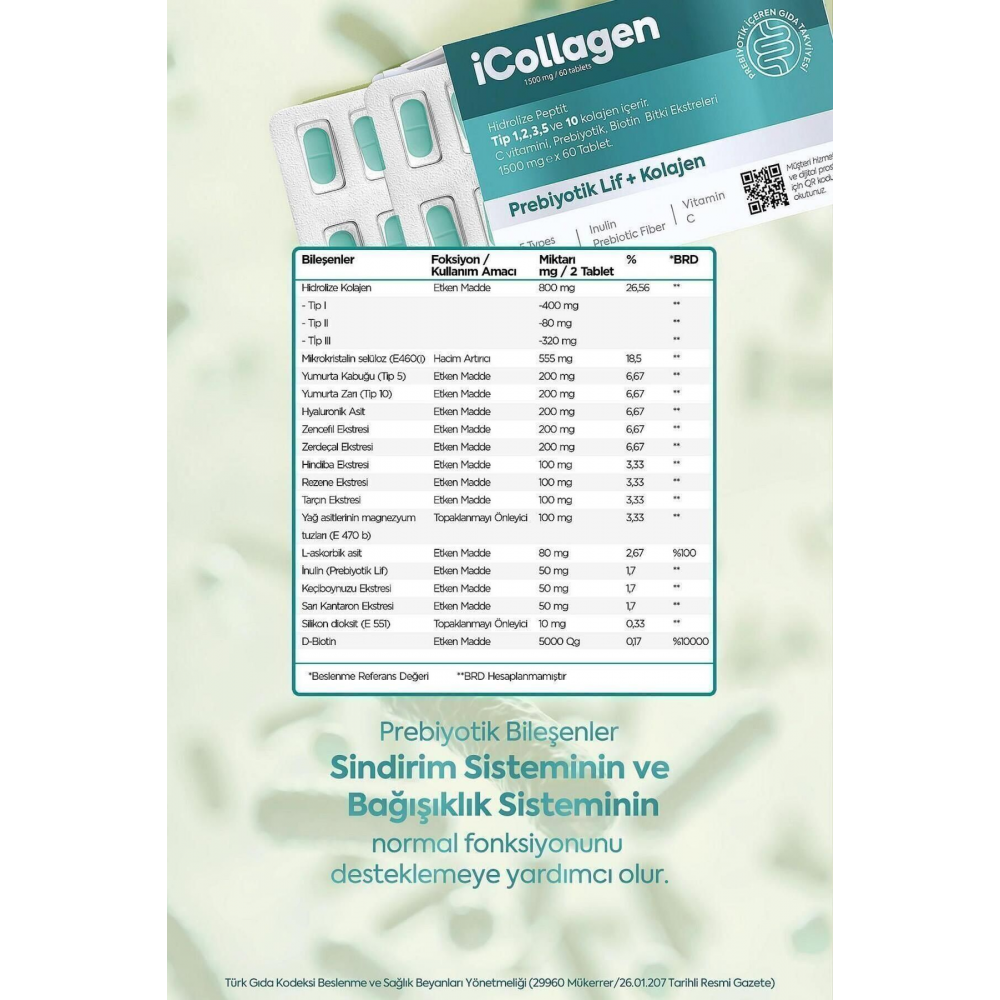 Kolajen Ve Probiyotik Tablet