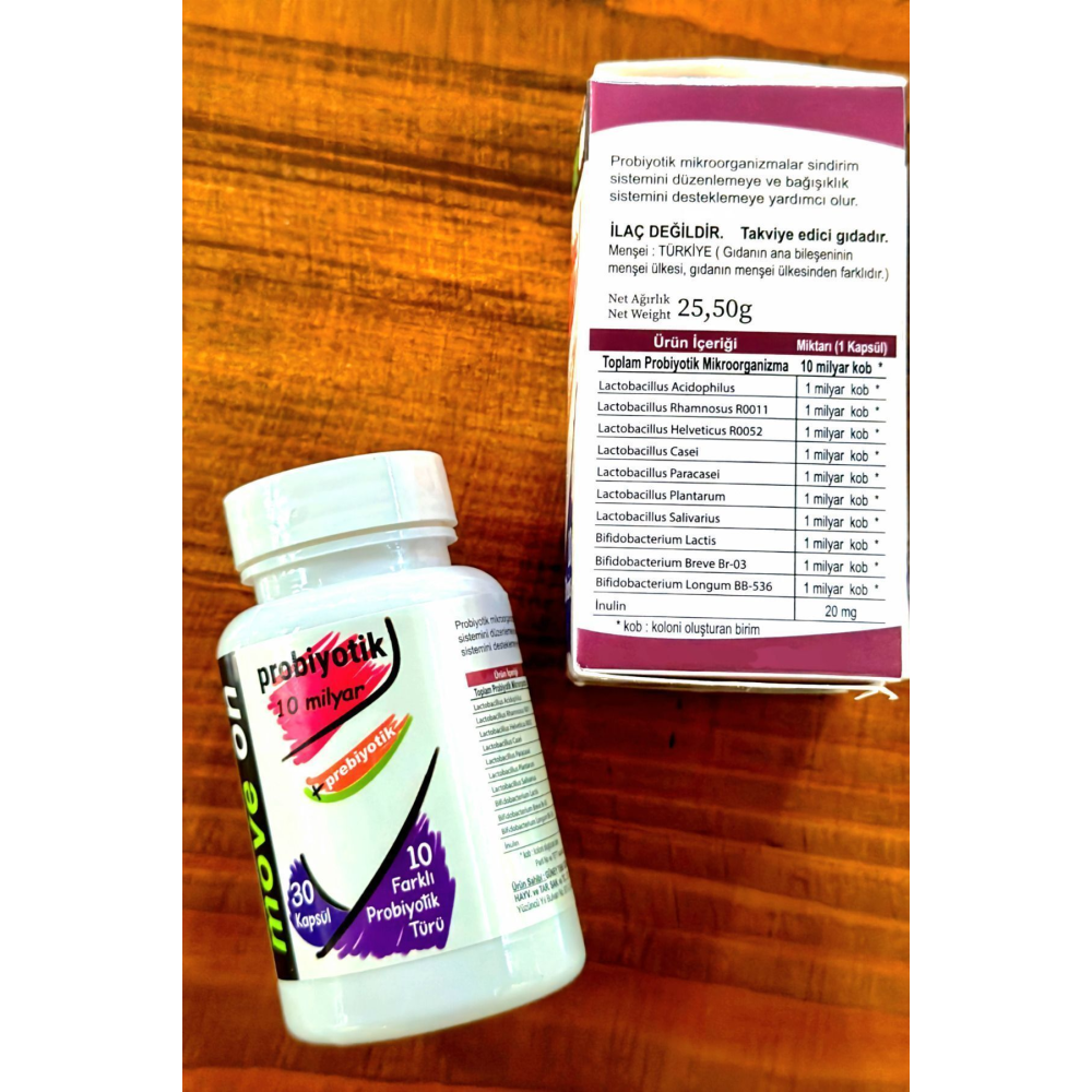 Probiyotik 10 Milyar + Prebiyotik 30 Kapsül