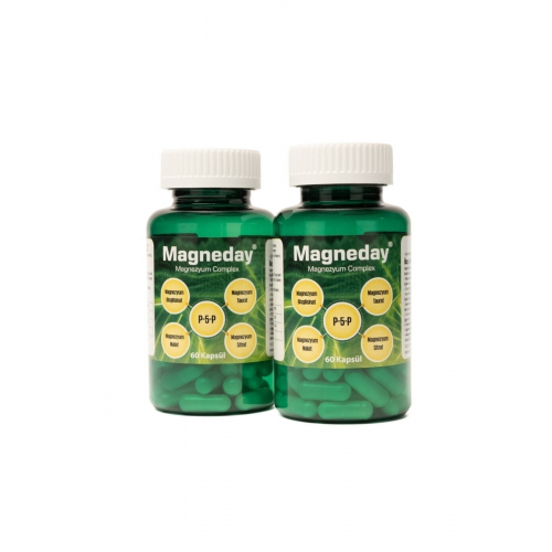 Magnezyum Bisglisinat, Sitrat, Malat, Taurat, P5p 60 Kapsül* 2 Adet