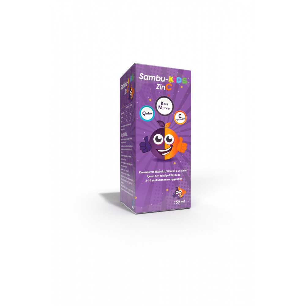 Zinc Şurup Kara Mürver Ekstresi, Vitamin C, Çinko 150 Ml