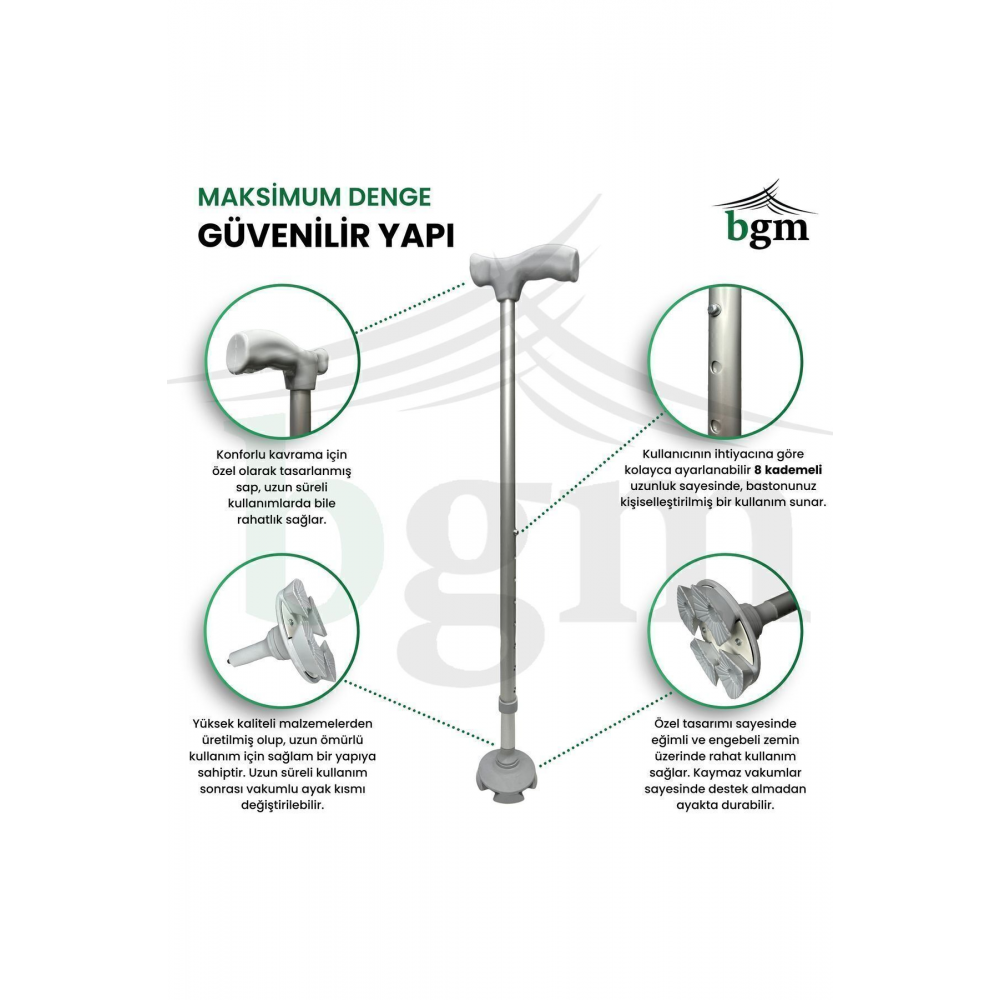 Akıllı Baston- Asa- Yüksek Kalite Denge Bastonu