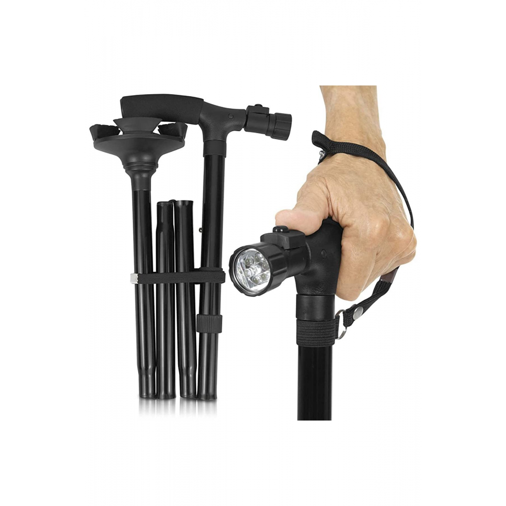 Led Işıklı Katlabilir Baston Ayarlanabilir Boy Baston Yürüyüş Bastonu