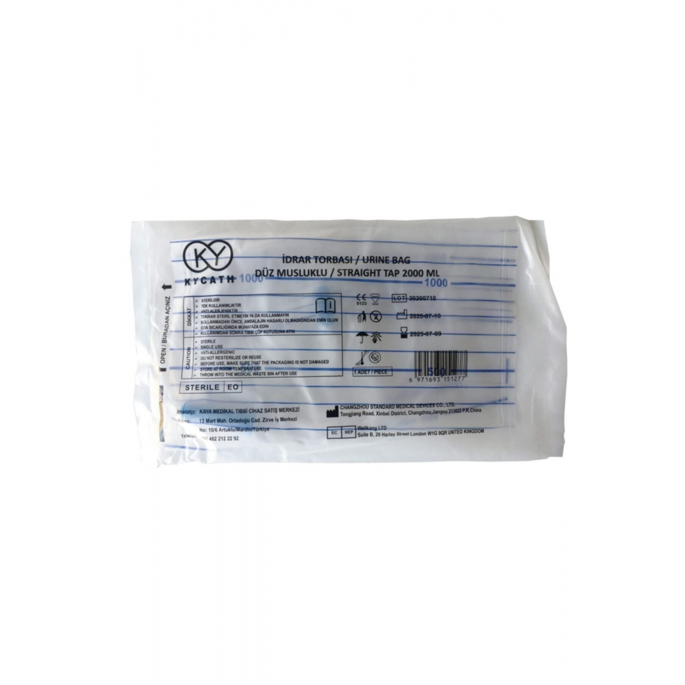 Musluklu Idrar Torbası 2000 Ml (20'li Paket)