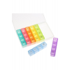 Haftalık Günlük Ilaç Saklama 4 Öğün Bölmeli Hatırlatma Kutusu Renkli