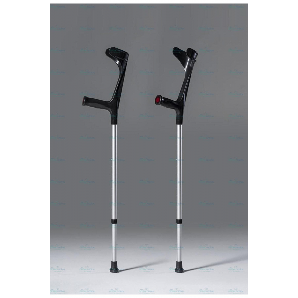 Kanedyen Koltuk Değneği Boy Ayarlanabilir Siyah 1 Çift