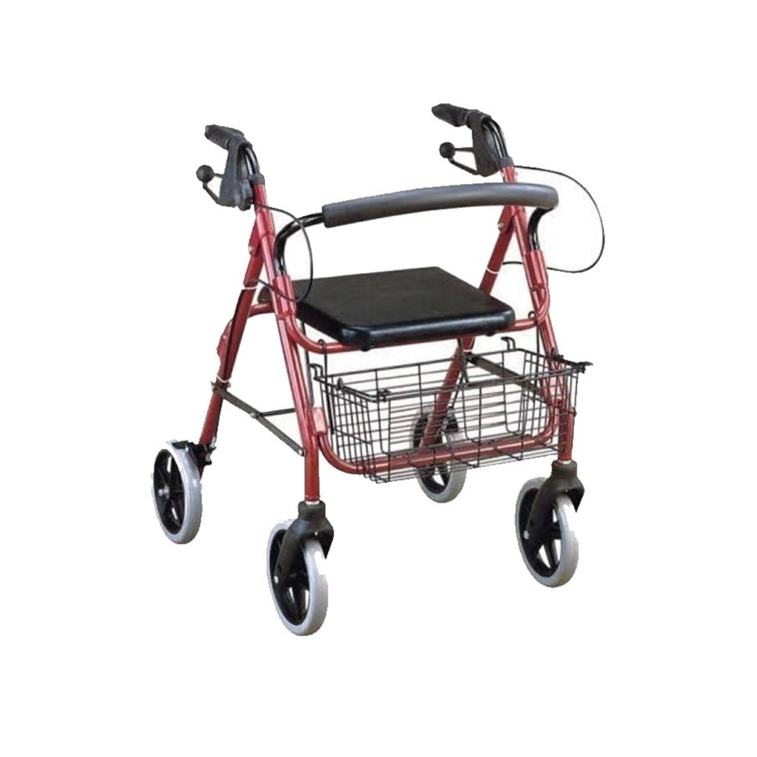 Emek Sağlık Ithal Alüminyum Frenli Sepetli Oturaklı Dört Tekerlekli Yürüteç Rolatör