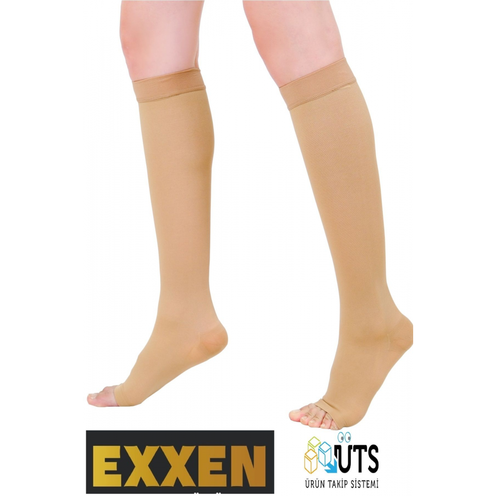 Diz Altı Variss Çorabı Orta Basınç Ccl2 Burnu Açık (TEN RENGİ - ÇİFT BACAK) Elit Seri