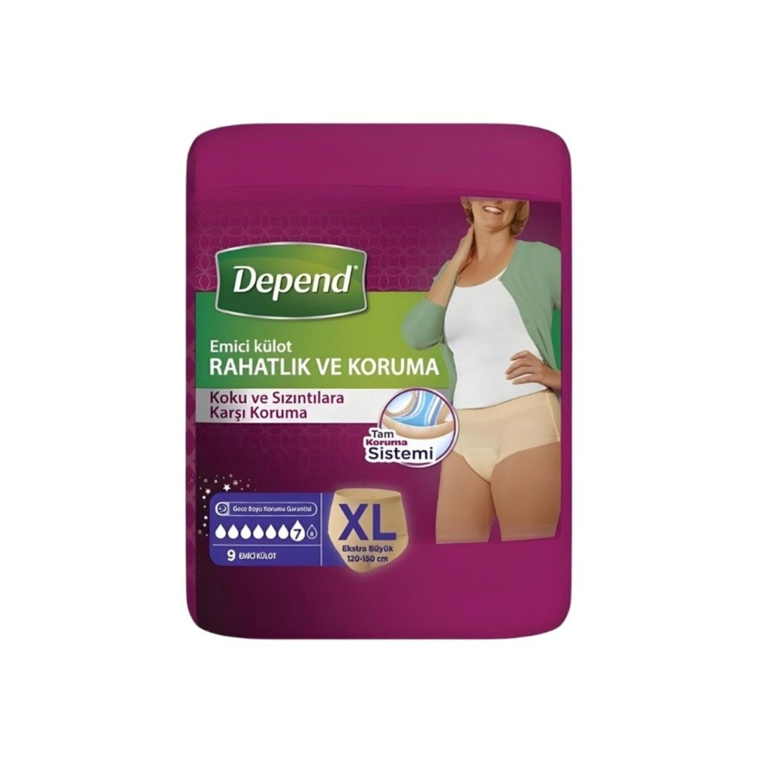 Emici Külot Kadın Extra Büyük 9 Lu