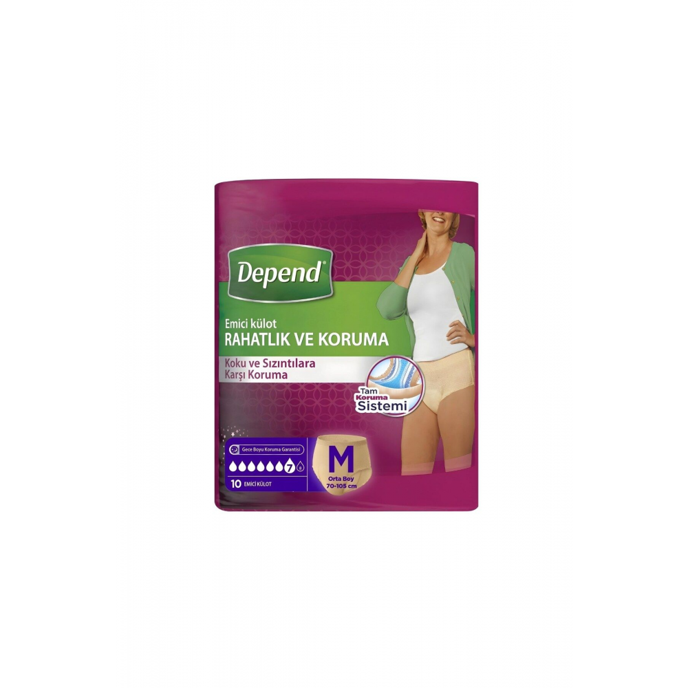 Emici Külot Kadın Orta Boy 10 Lu
