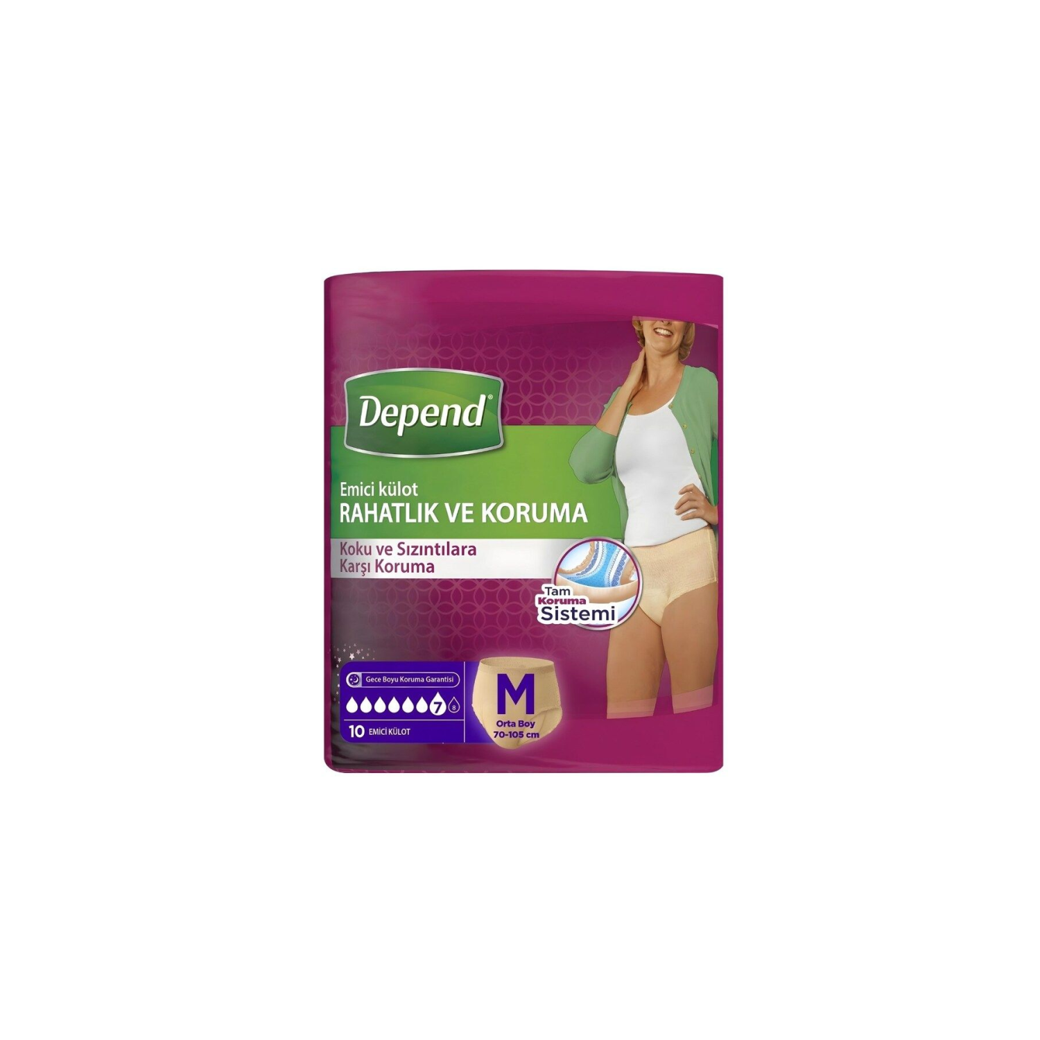 Emici Külot Kadın Orta Boy 10 Lu