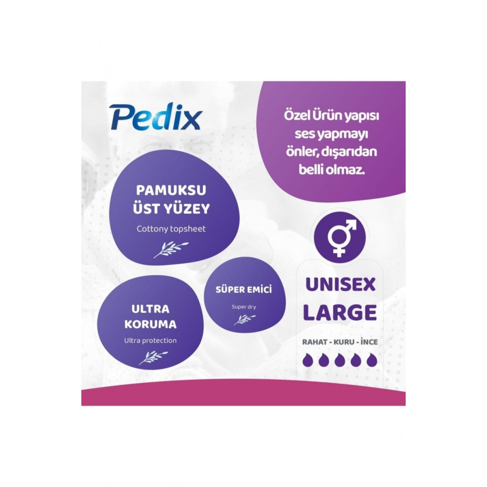 Mesane Pedi Unısex Büyük Boy Large (L) 50 Adet