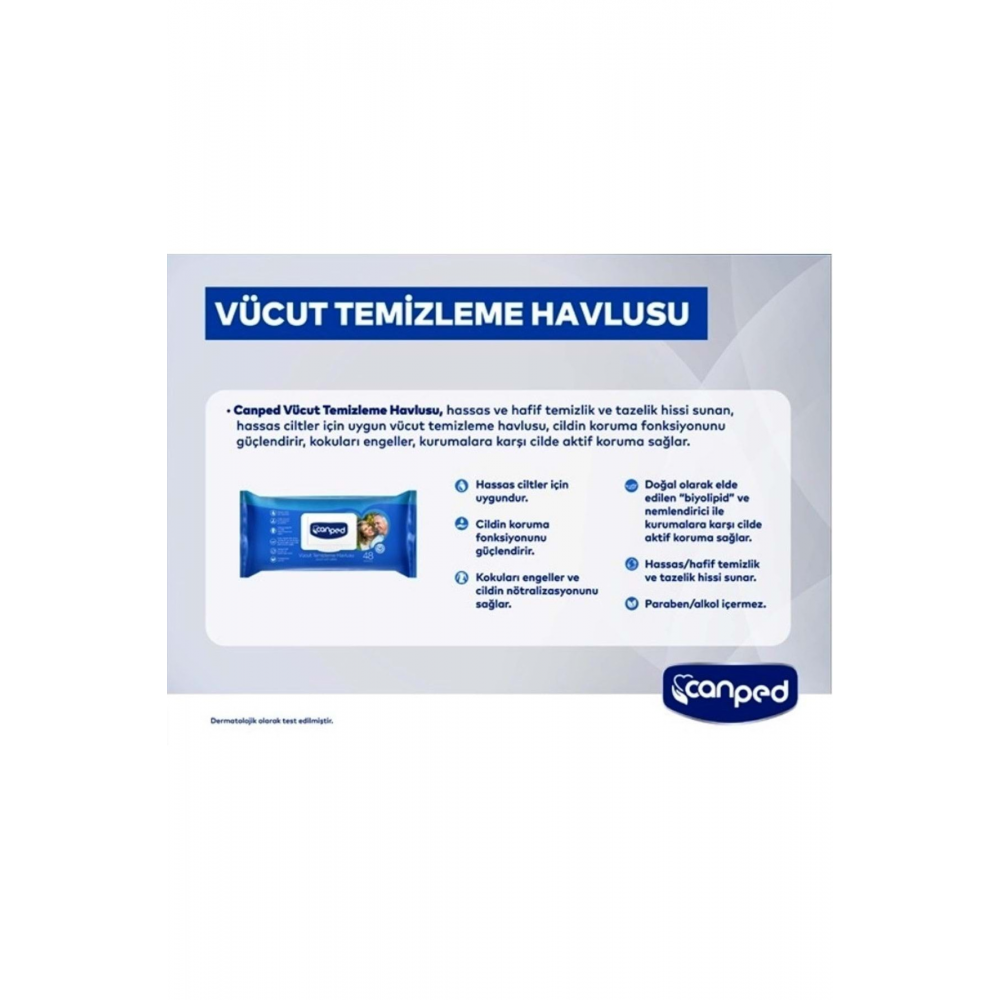Hasta Vücut Perine Temizleme Islak Mendil Havlu 48 Yaprak Xl (6 Lı Set) Plastik Kapaklı
