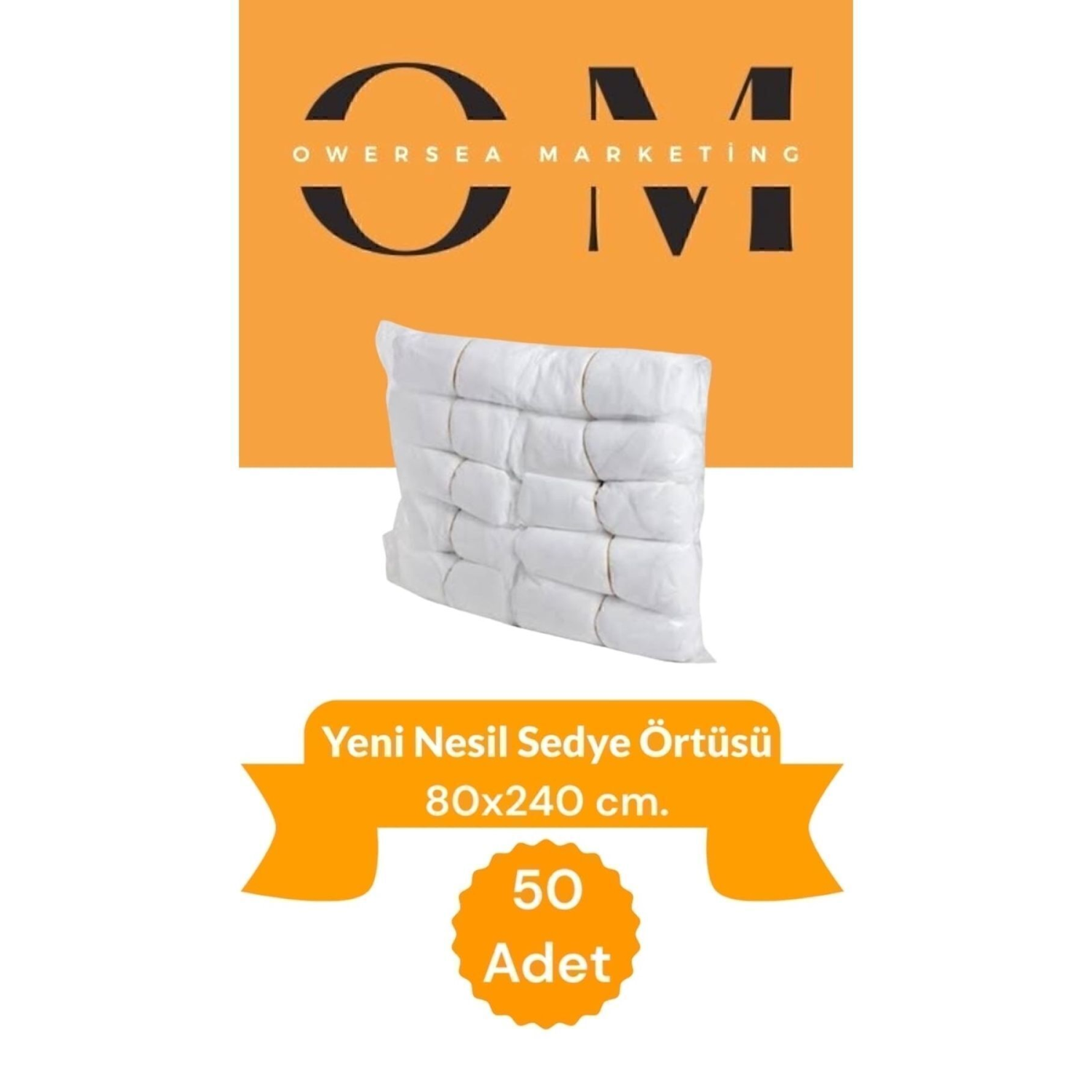 50 Adet Lastikli Sedye Örtüsü 80*240 Ölçülerindedir