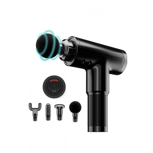 Darbeli Titreşimli Şarjlı Sporcu Masaj Tabancası Masaj Aleti Kas Rahatlatıcı Egzersiz Masaj Cihazı