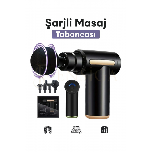 Yeni Nesil Şarjlı Masaj Tabancası Sporcu Masaj Aleti En Siga 4 Başlıklı