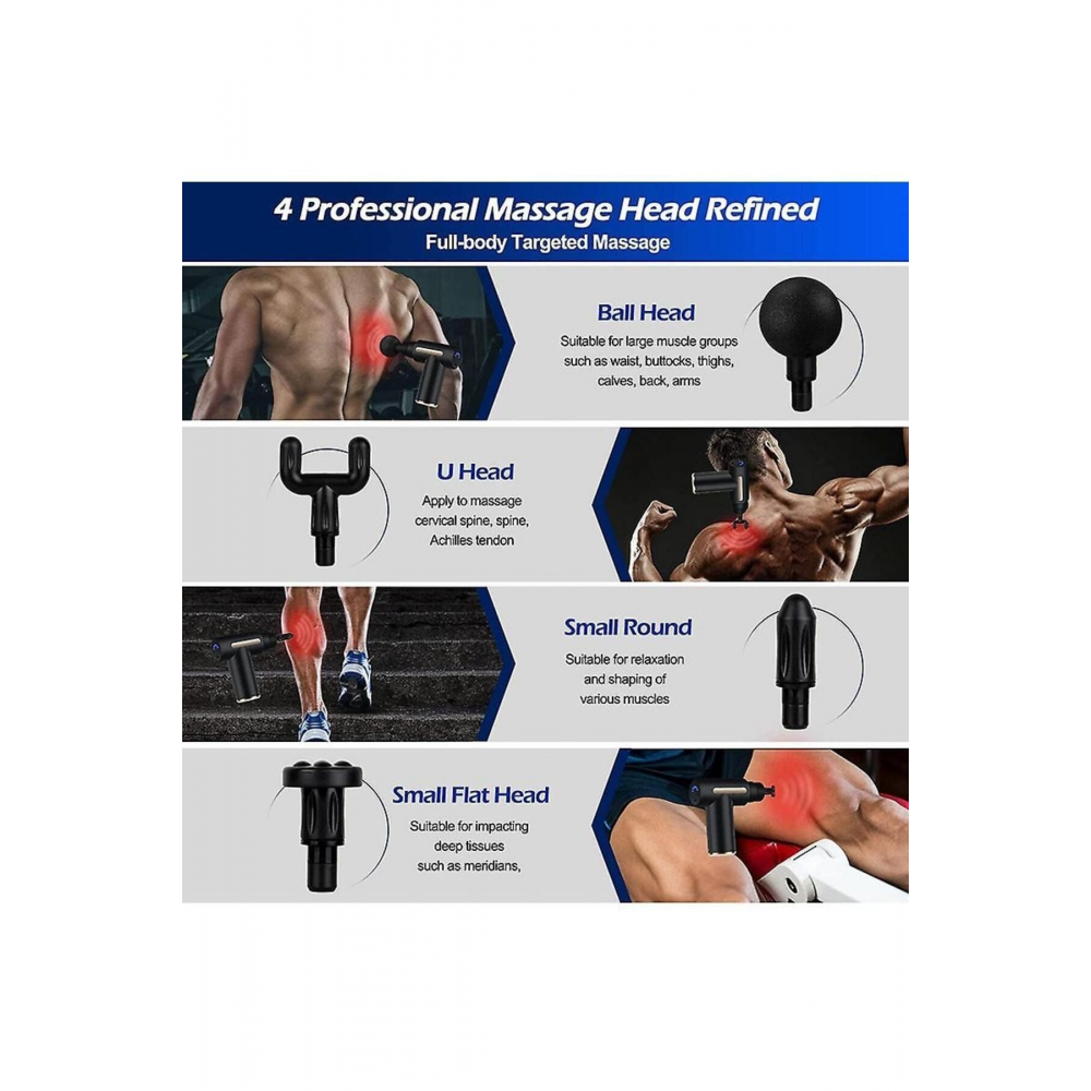 Yeni Nesil Şarjlı Masaj Tabancası Sporcu Masaj Aleti En Siga 4 Başlıklı