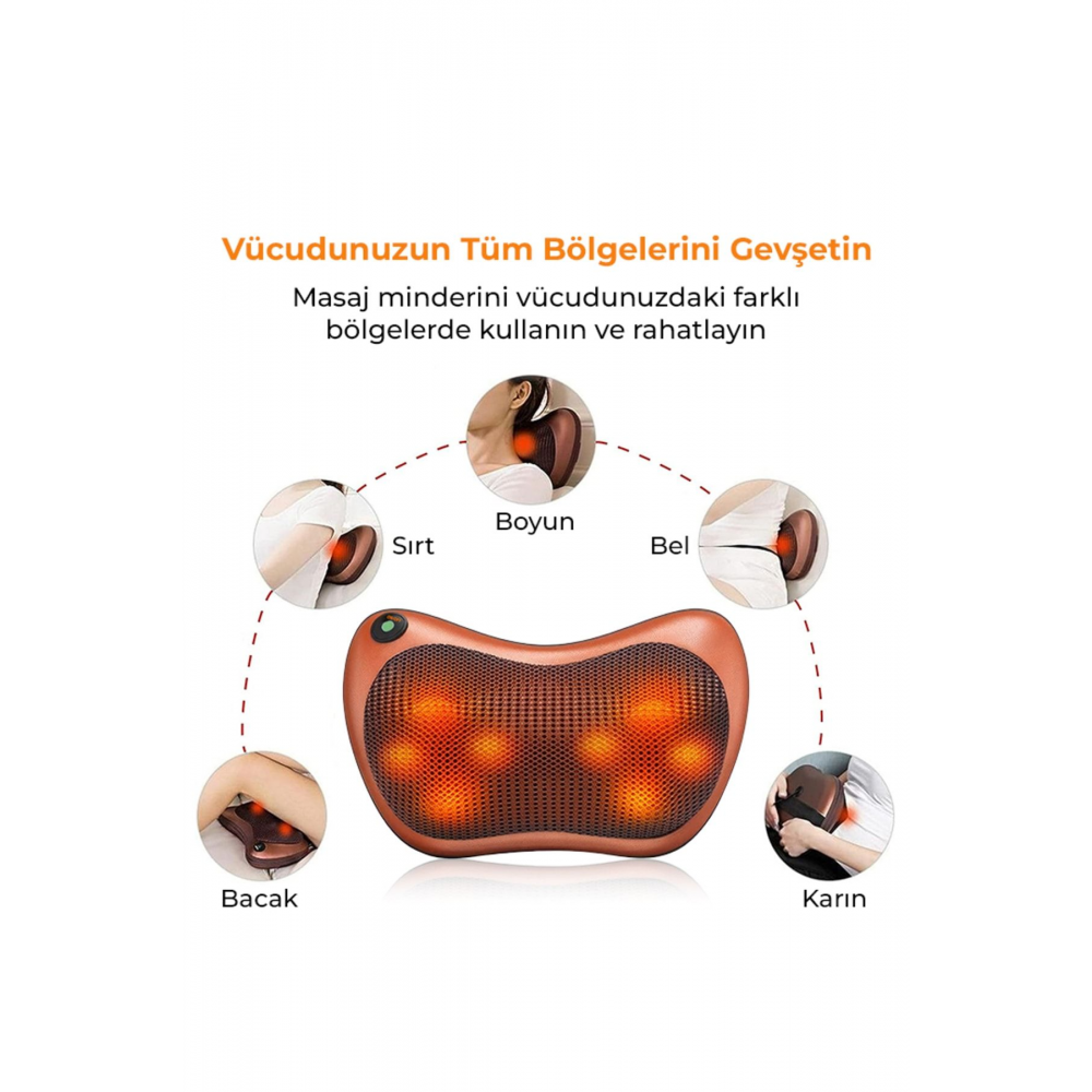 Carhome Boyun Yoğurmalı ve Isıtmalı Masaj Yastığı