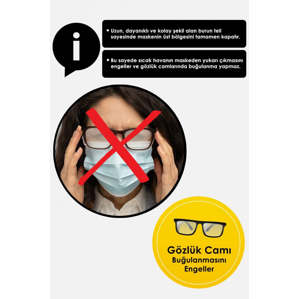 Konfor Serisi 3 Katlı Telli Siyah Gri Kahverengi Renkli Pamuklu Kumaş Yıkanabilen Bez Maske 3'lü Set