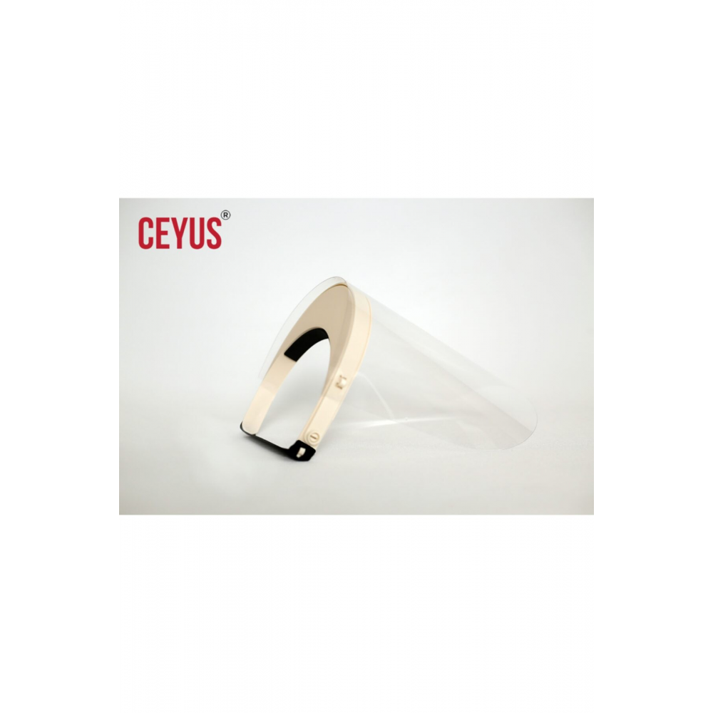 Yüz Koruyucu Siperlik, Medikal, Krem Renk, Açı Ayarlı Siper Anti Fog,