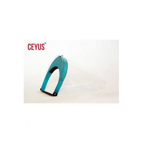 Yüz Koruyucu Siperlik, Medikal, Turkuaz Renk, Açı Ayarlı Siper Anti Fog Özellikli