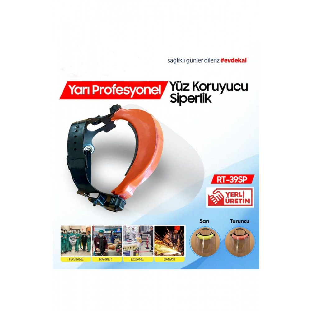 Yüz Koruyucu Siperlik Yarı Profesyonel Şeffaf Siperlik