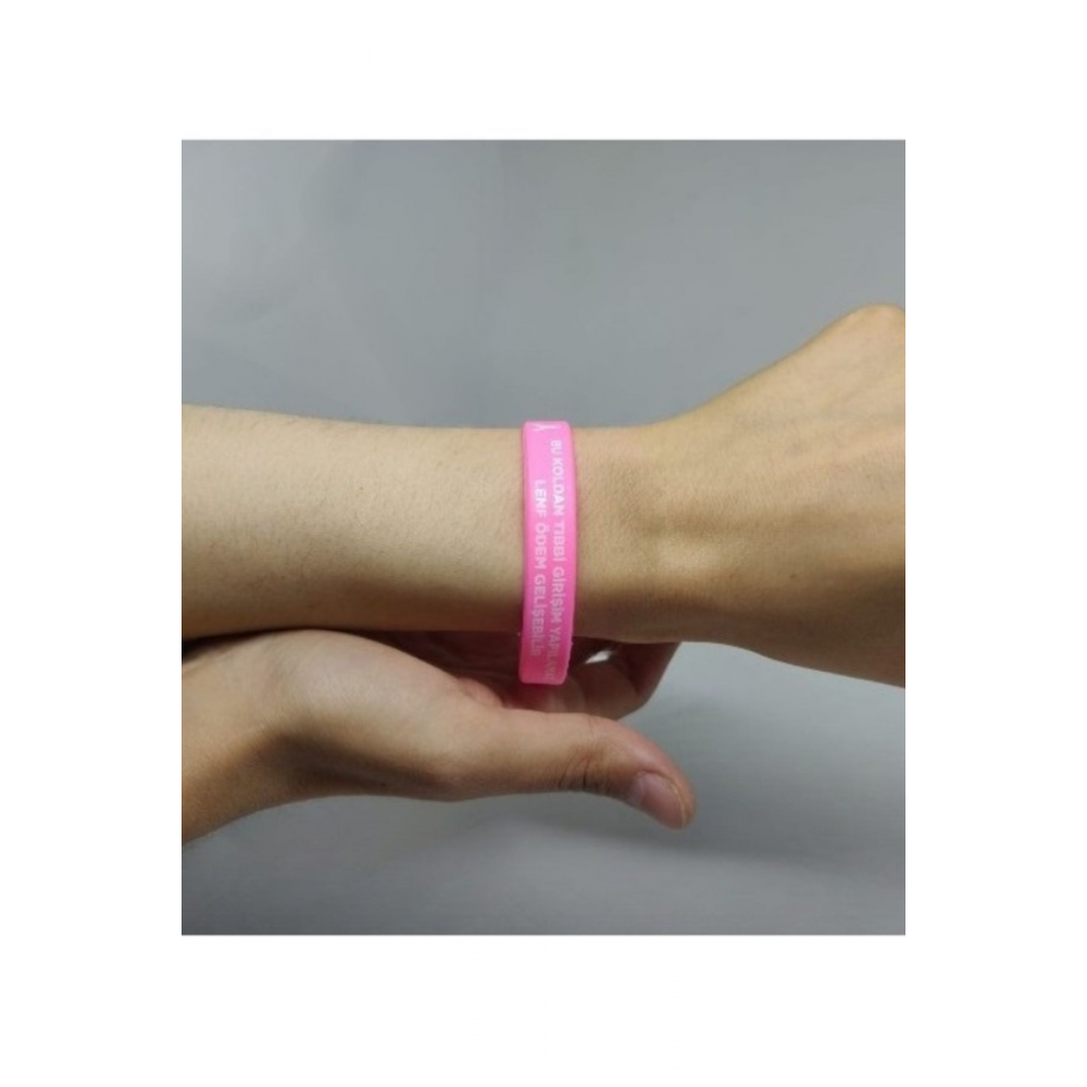 Lenfödem Farkındalık Bilekliği Uyarı Bilekliği 1 Adet