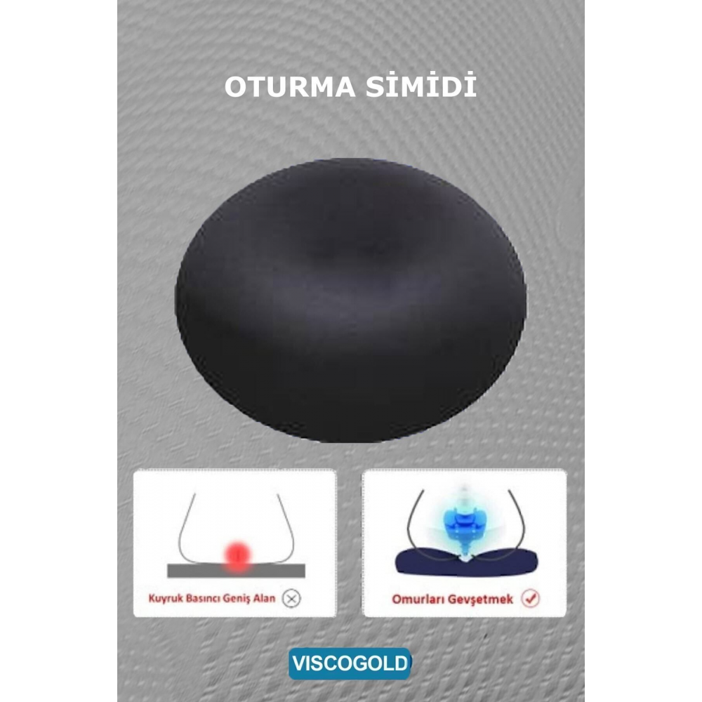 Ortopedik Oturma Simidi Koltuk Minderi Kuyruk Sokumu Yastığı Yuvarlak