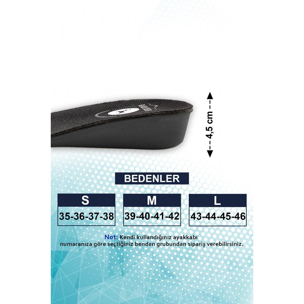 Extender 4,5 Cm Siyah Boy Uzatıcı Tabanlık