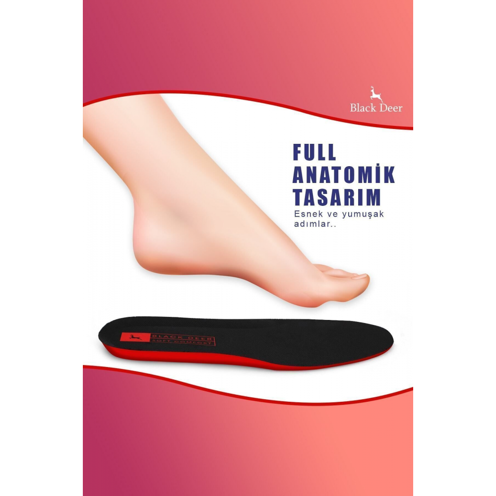X45 Yumuşak Ortopedik Tabanlık,rahat Tabanlık,konfor Tabanı,spor Tabanlığı,erkek,kadın,siyah