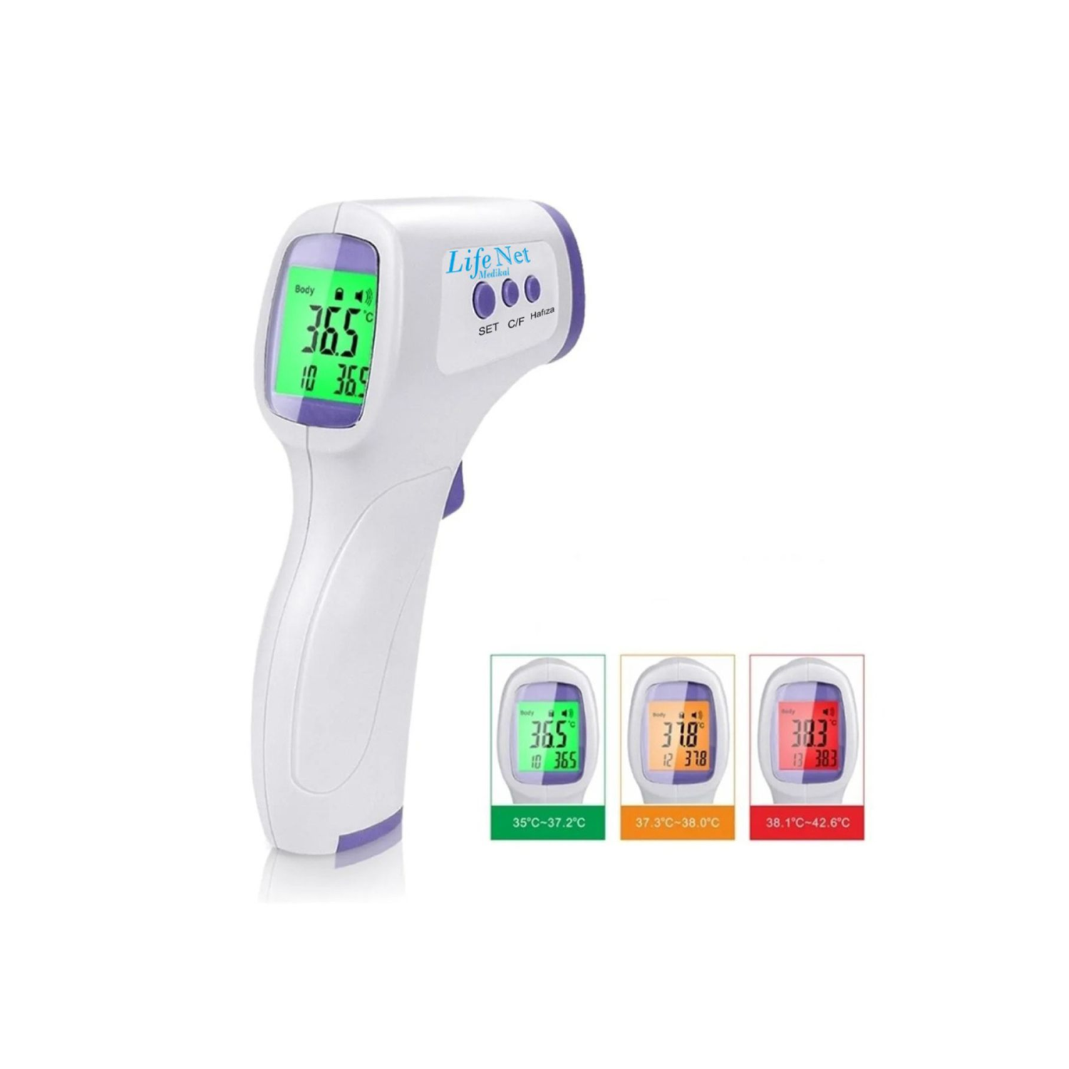 Temassız Ateş Ölçer Kızıl Ötesi Vücut Ve Alından Termometre Ja-11c