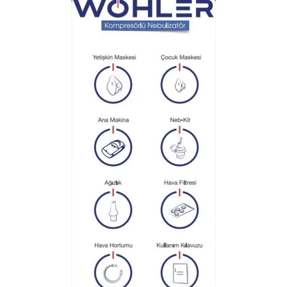 Kompresörlü Nebülizatör Hava Buhar Makinesi