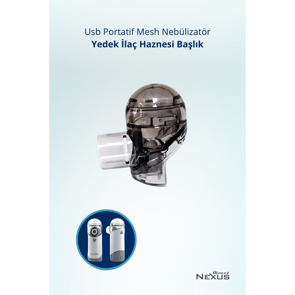 Portable Mesh Nebulizatör Yedek Ilaç Haznesi Başlık
