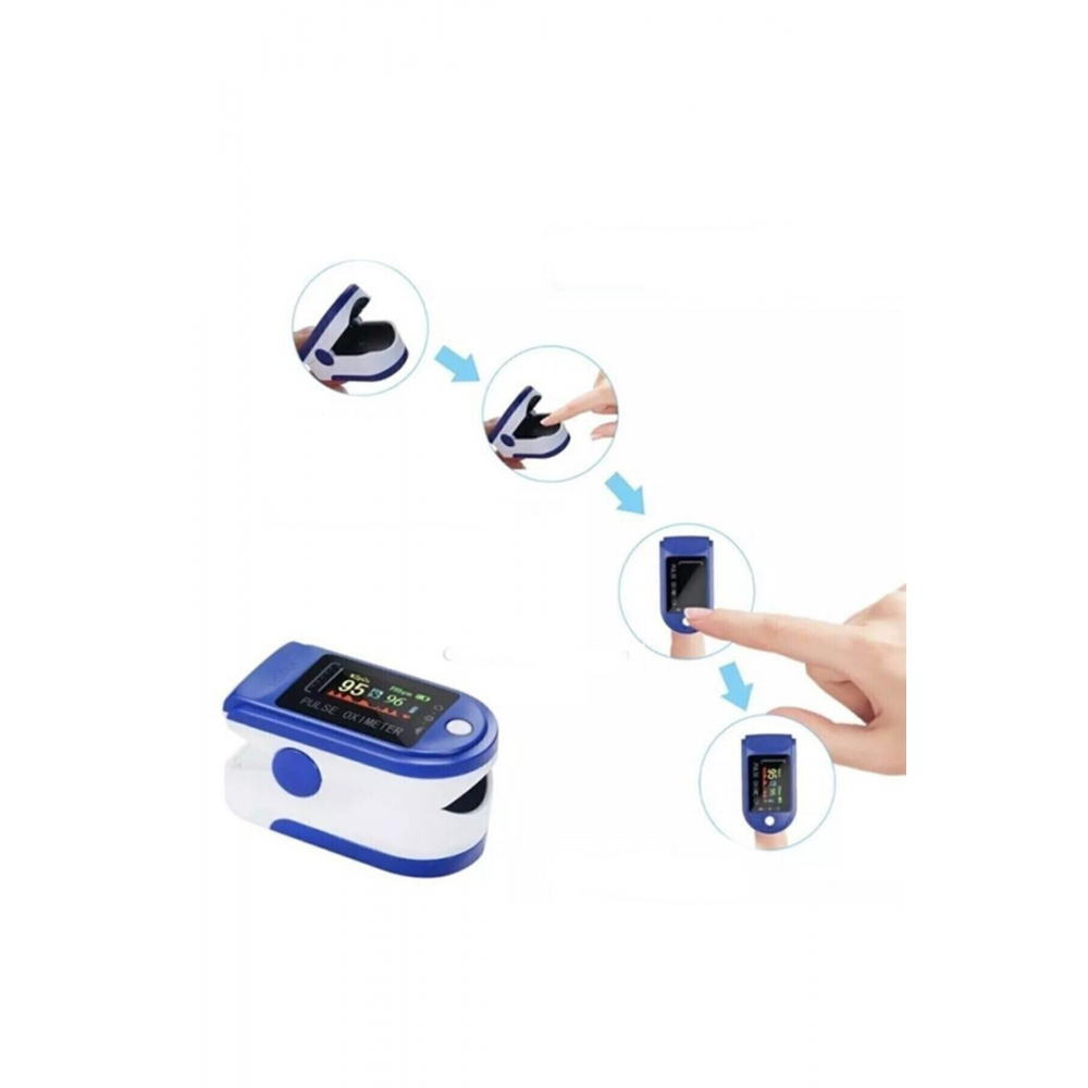 Oksimetre Parmaktan Nabız Ölçer Oksijen Ölçüm Cihazı Nabız Ve Oksijen Satürasyon Ölçüm Aleti