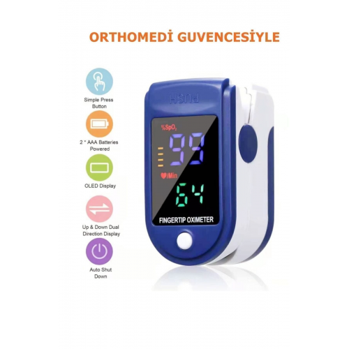 Parmak Tipi Oksimetre Kan Oksijen Nabız Ölçer Oximeter Oksimetre