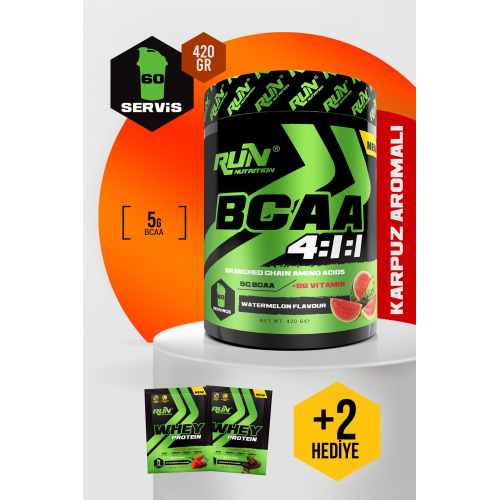Bcaa 4.1.1 - Karpuz Aromalı - 420 gr - 60 Servis - Hediyeli