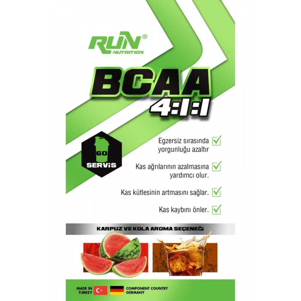 Bcaa 4.1.1 - Karpuz Aromalı - 420 gr - 60 Servis - Hediyeli