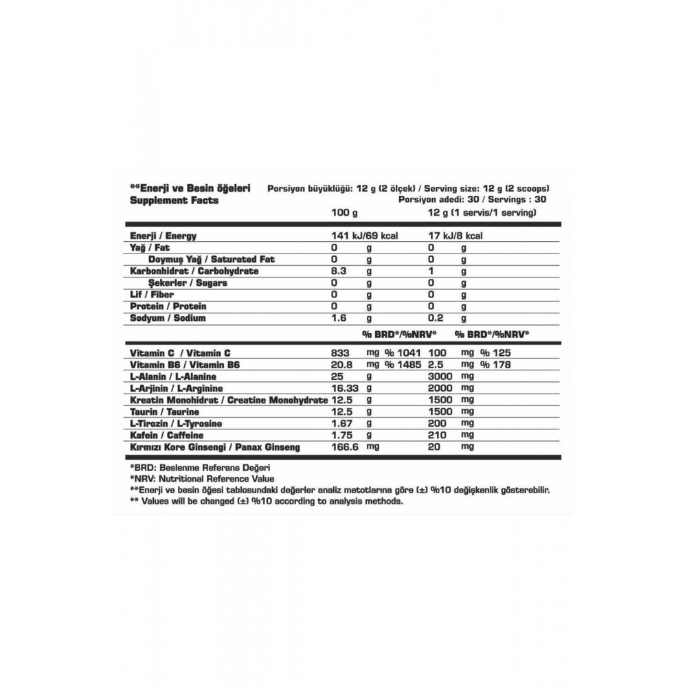 Hellfire 360 Gr(AHUDUDU LİMON) Pre Workout