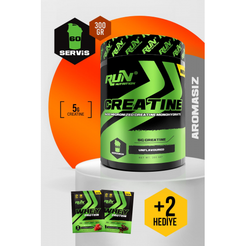 Creatine - 300g - 60 Servis - Aromasız - Hediyeli
