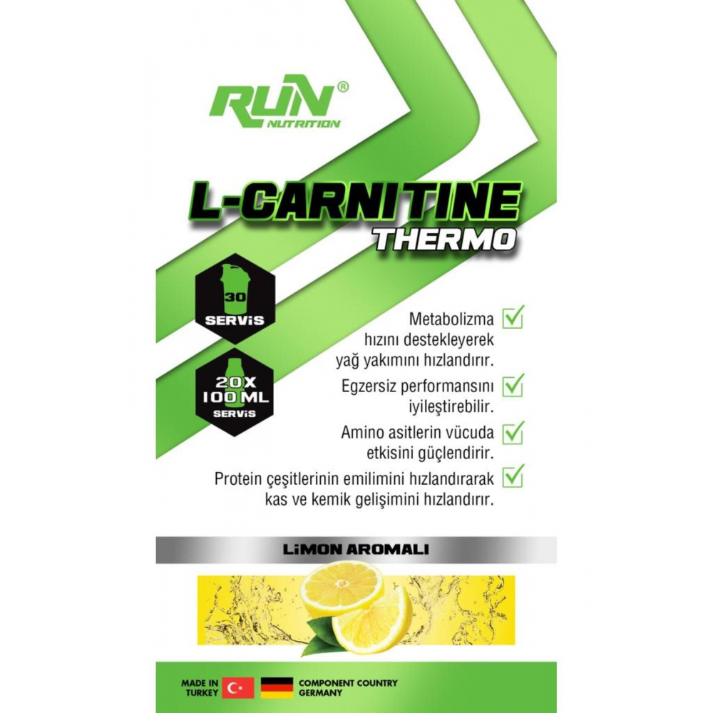 L-carnitine - 1 Lt - Limon Aromalı - 3000mg - 33 Servis - Hediyeli