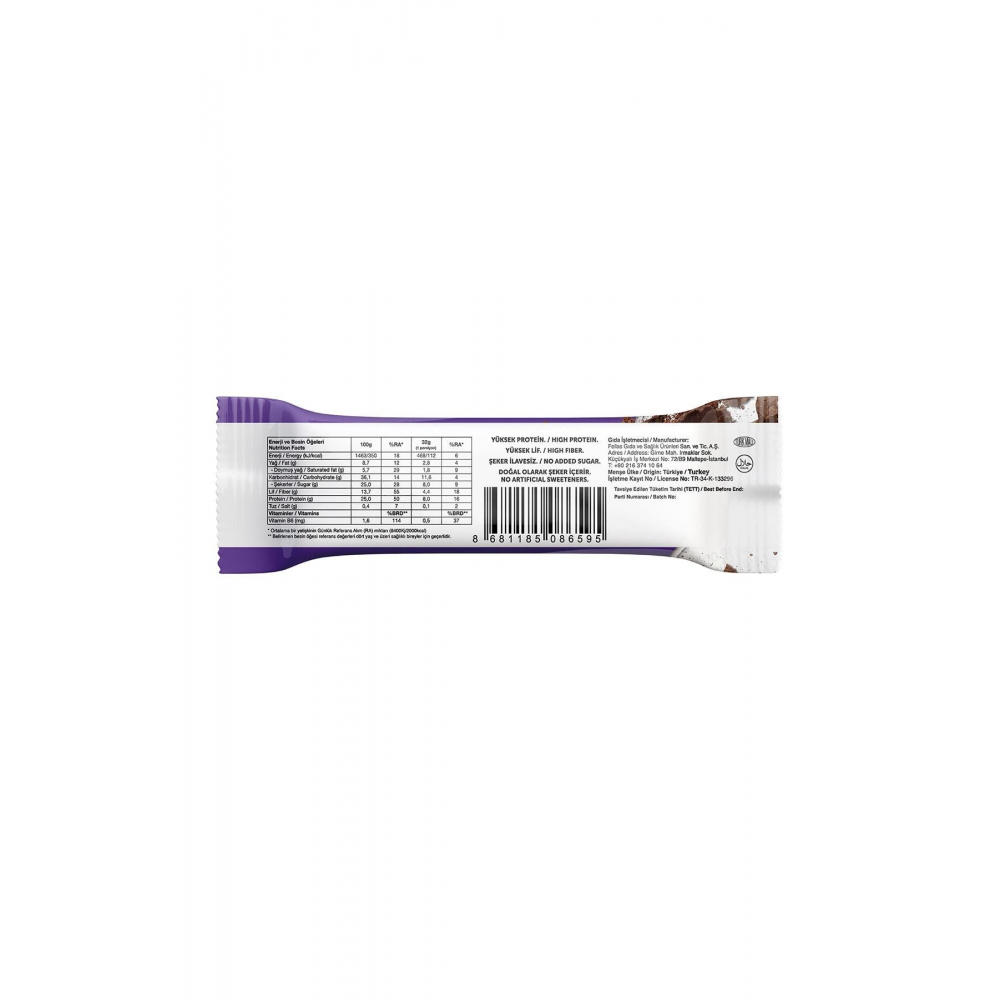 Protein Bar - Duble Kakaolu 32 gr x 12 Adet