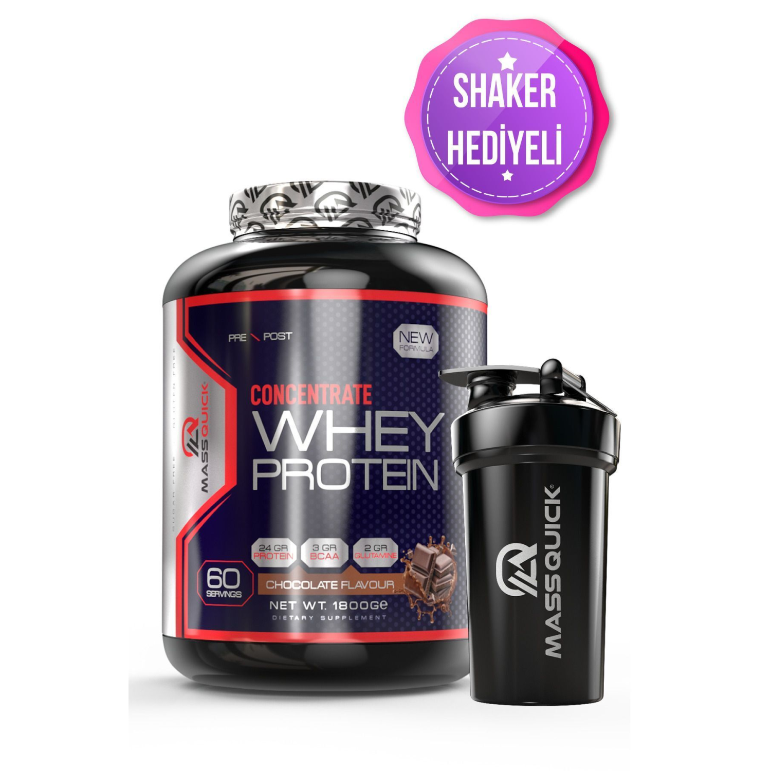 Concentrate Whey Çikolata Aromalı Protein Tozu 1800gr 60 Servis