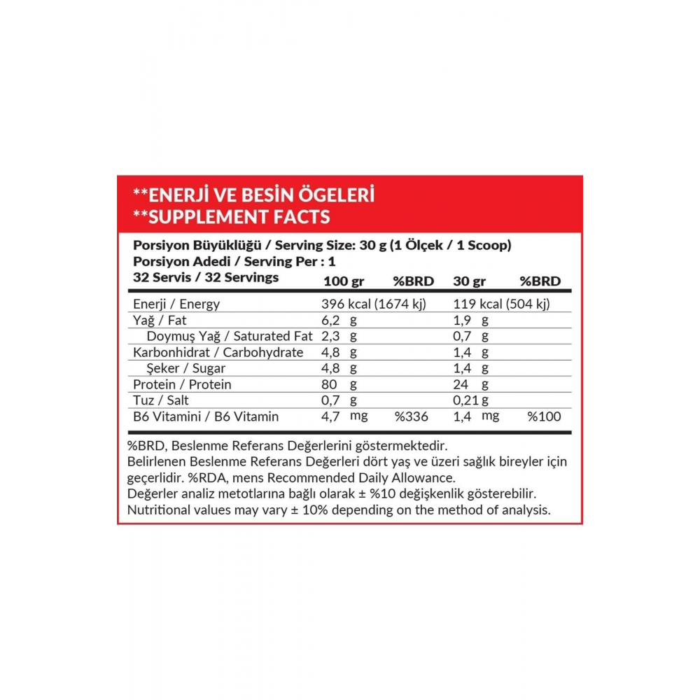 Nutrition Whey Protein 960 gr Çikolata Aromalı Protein Tozu 24 gram Protein