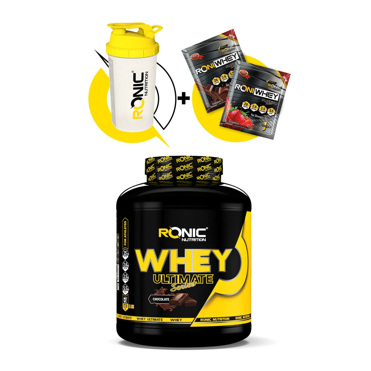 Whey Protein Tozu Ultimate 2270 G Kas Yapılanmasına Yardımcı Protein Tozu (ÇİKOLATA AROMALI)