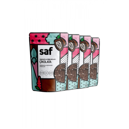 Amarantlı Pirinç Patlaklı Çikolata, 40gr X 4