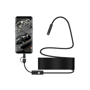 Endoskopik Yılan Kamera 2 mt Pro Sert Kablo (usb+micro+type-c)